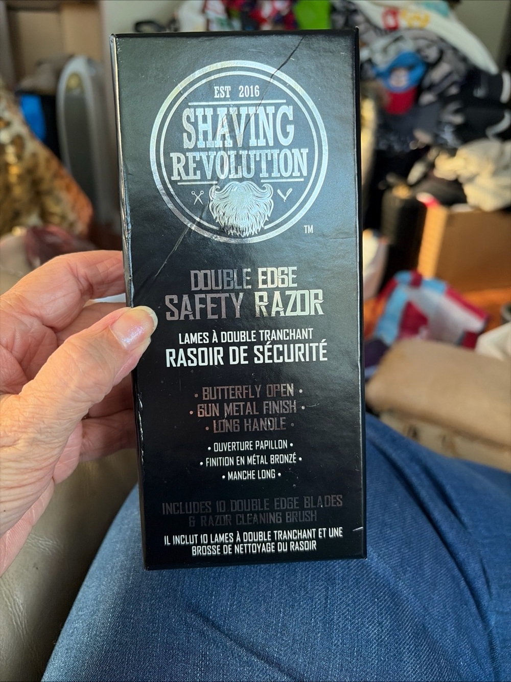 Revolution Double Edge Safety Razor - Black and Silver Accents.  New in Box!